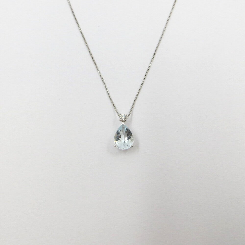 Collana con pendente a goccia DAVITE&DELUCCHI Oro, Acquamarina e Diamante