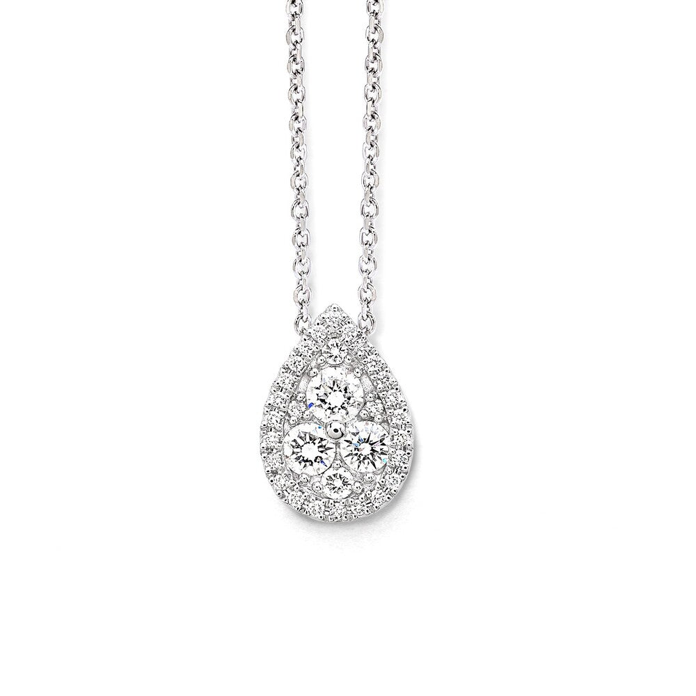 Collana GIORGIO VISCONTI Pendente a Goccia in Oro Bianco e Diamanti