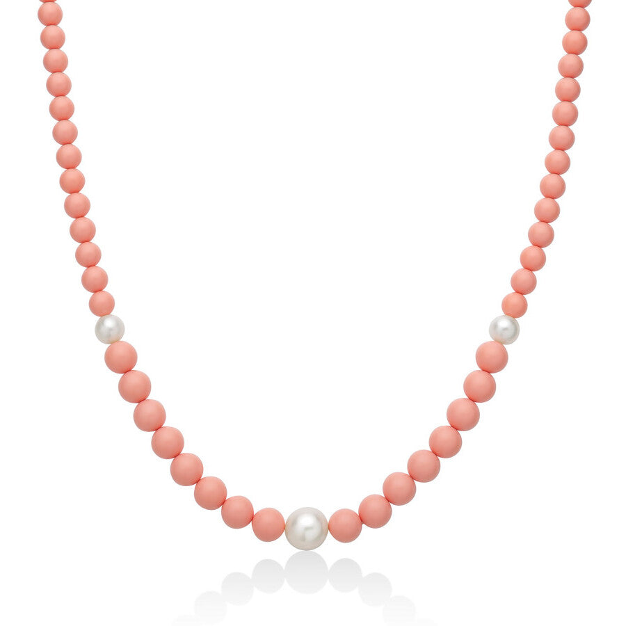 Collana MILUNA Perle Bianche e Rosa