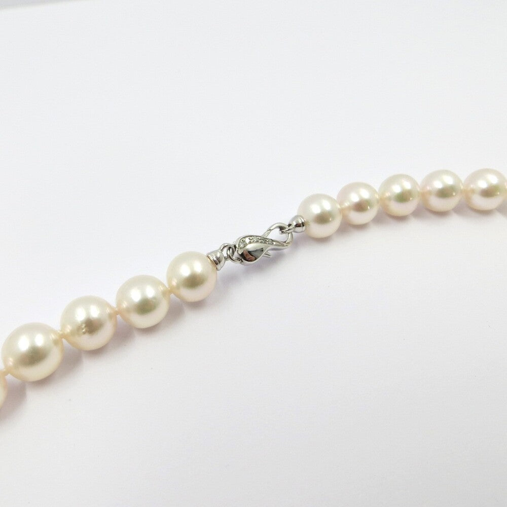 Collana NIMEI Oro Bianco, Perle Akoya spec. Antiqua e Diamanti