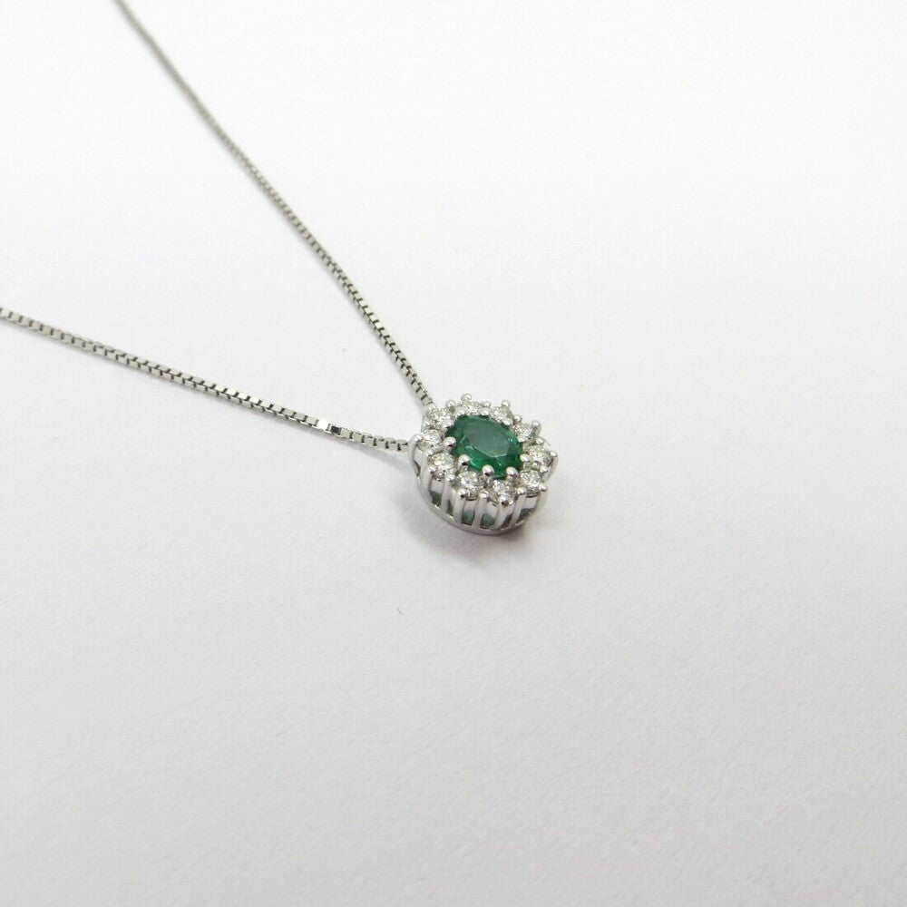 Collana con pendente DAVITE&DELUCCHI Oro, Diamanti e Smeraldo