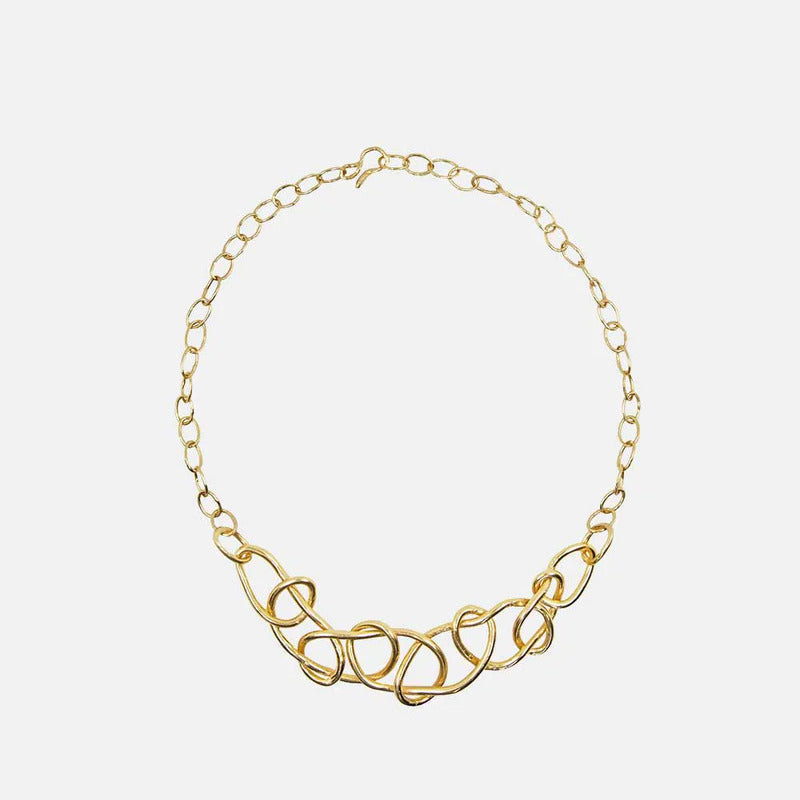 collana catena di giulia barela in bronzo placcato oro 24 carati