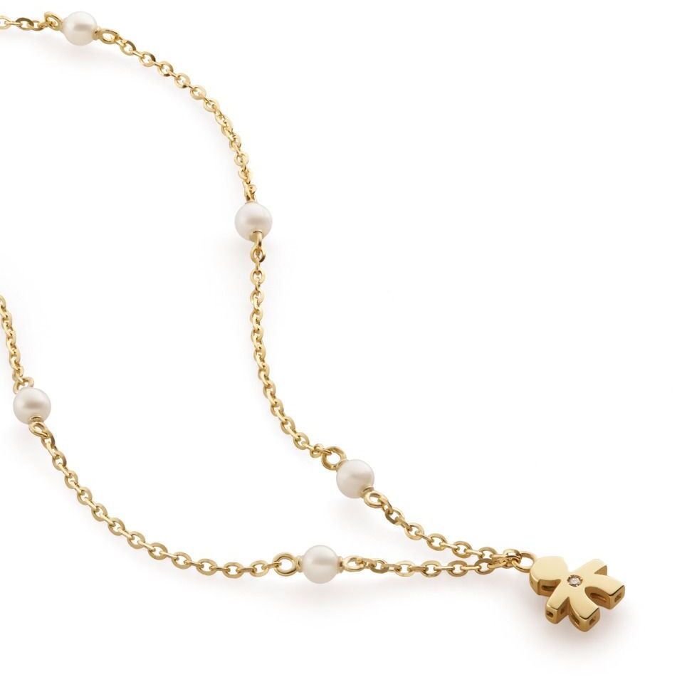 Collana leBebè Le Perle Sagoma Bimbo Oro Giallo e Diamante