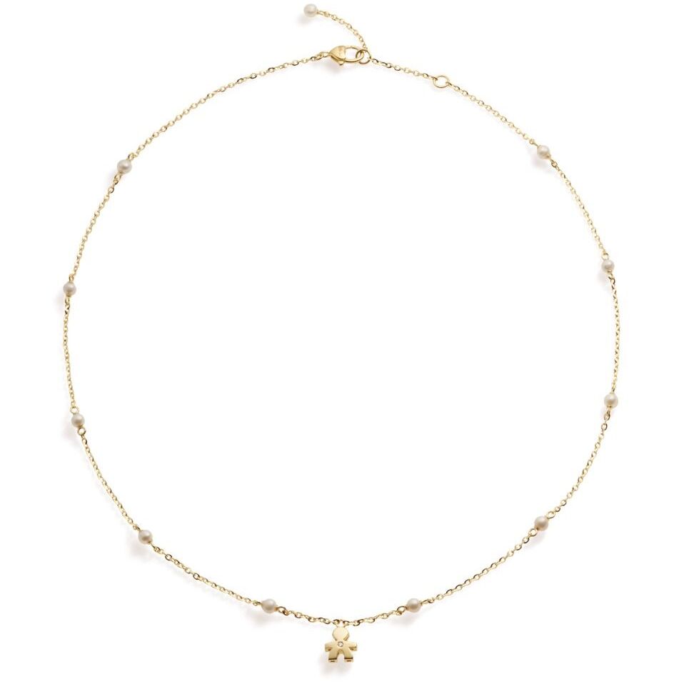 Collana leBebè Le Perle Sagoma Bimbo Oro Giallo e Diamante