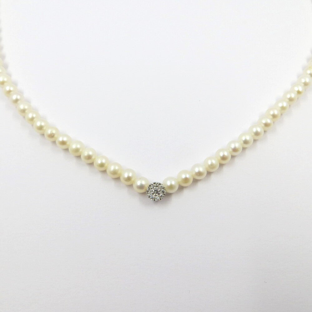 Collana di perle LELUNE Pendente a margherita oro e brillanti