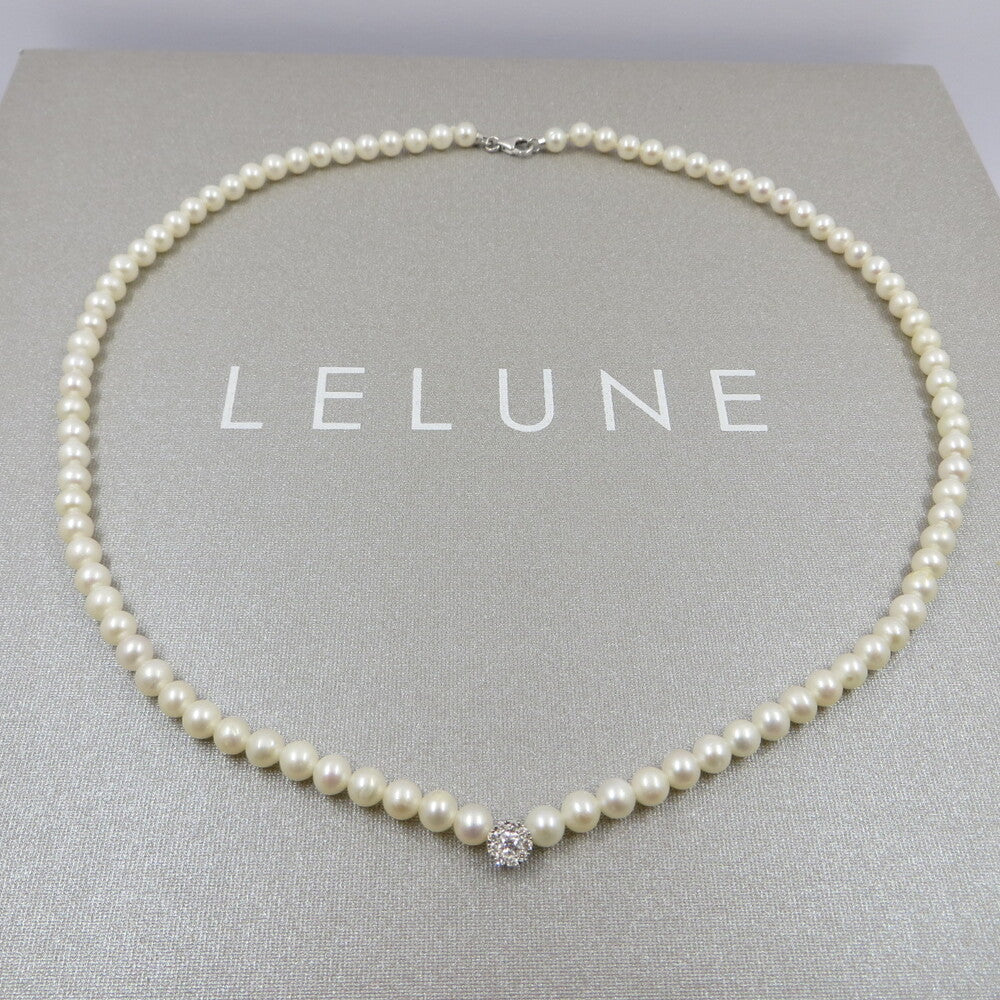 Collana di perle LELUNE Pendente a margherita oro e brillanti