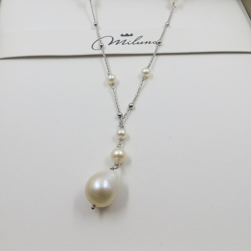 Collana lunga MILUNA in argento con perle