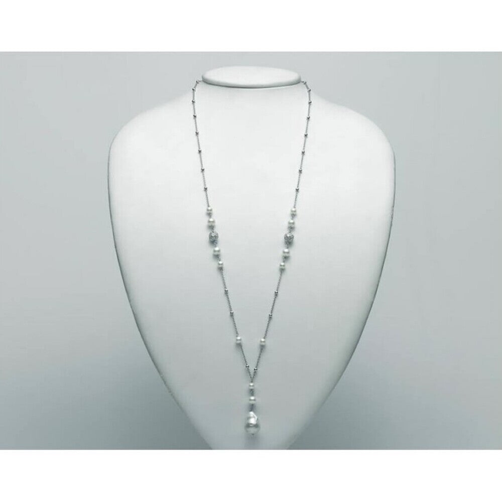 Collana lunga MILUNA in argento con perle