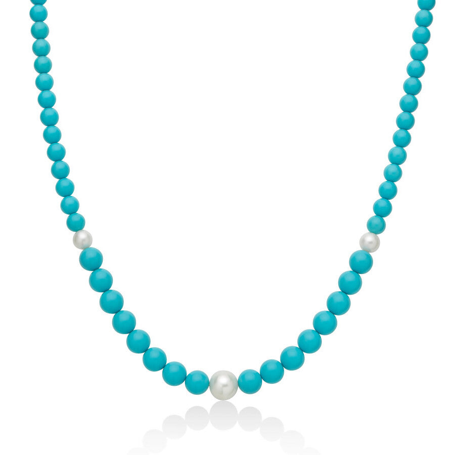 Collana MILUNA Terra e Mare Perle e Turchese