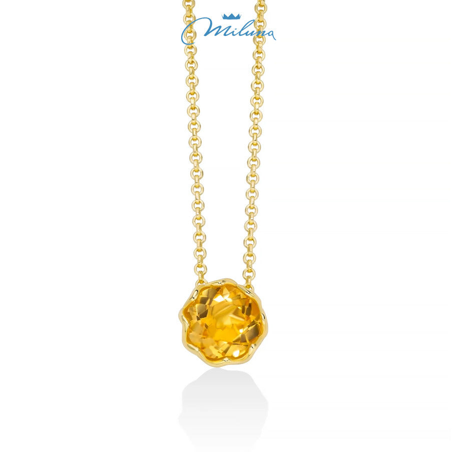 Collana Miluna Unica Colibrì con Citrino grande