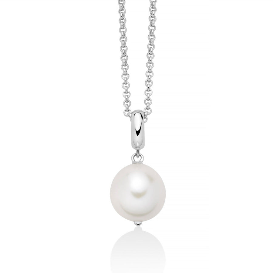 Collana Miluna in Argento con Perla Barocca