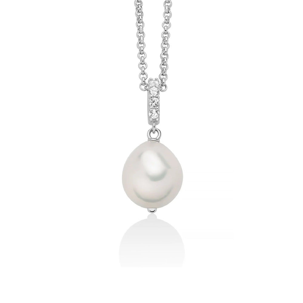 Collana Miluna in Argento con Perla Barocca e Topazi