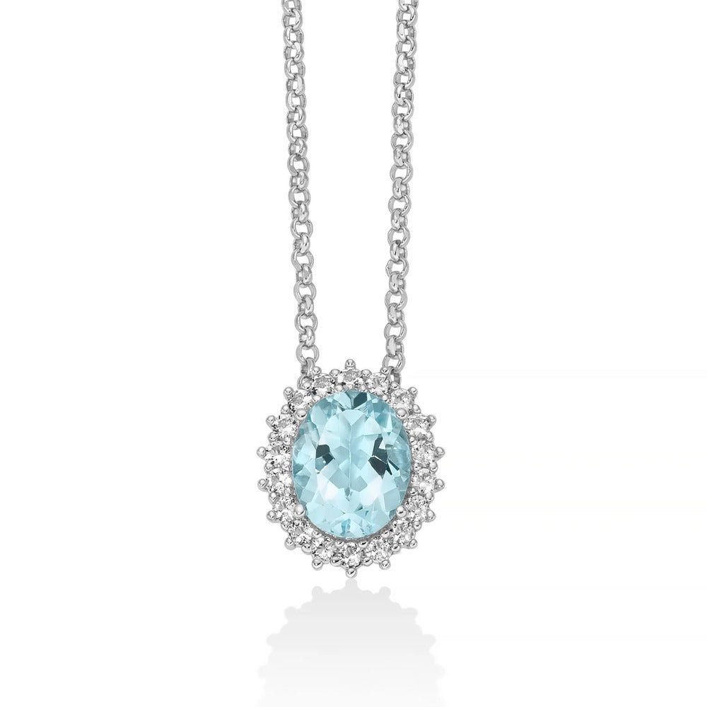 Collana Miluna Argento e Gemma del Cielo