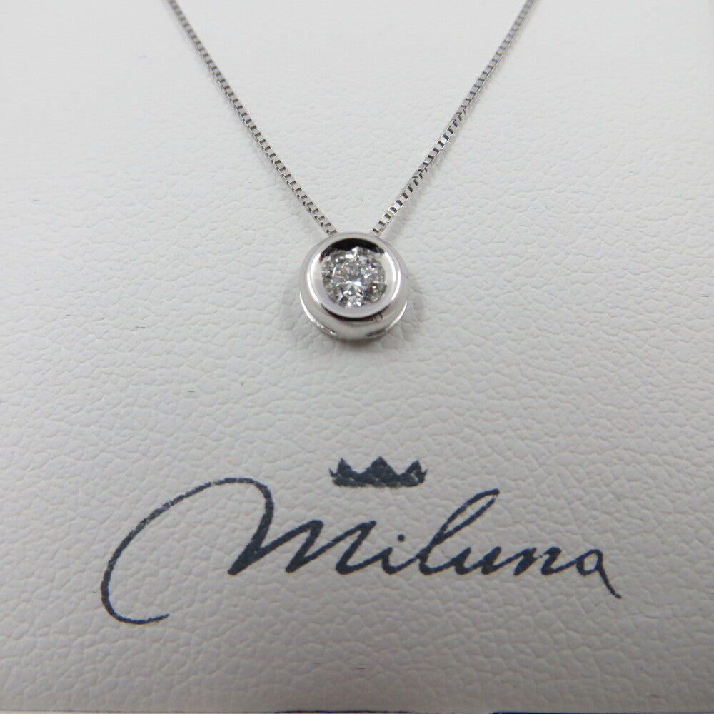 Collana MILUNA punto luce oro bianco e brillante