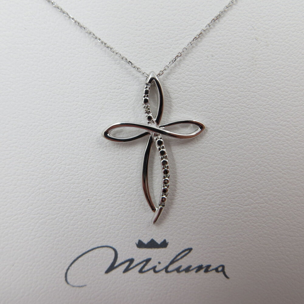 Collana MILUNA Pendente Croce Oro e Diamante