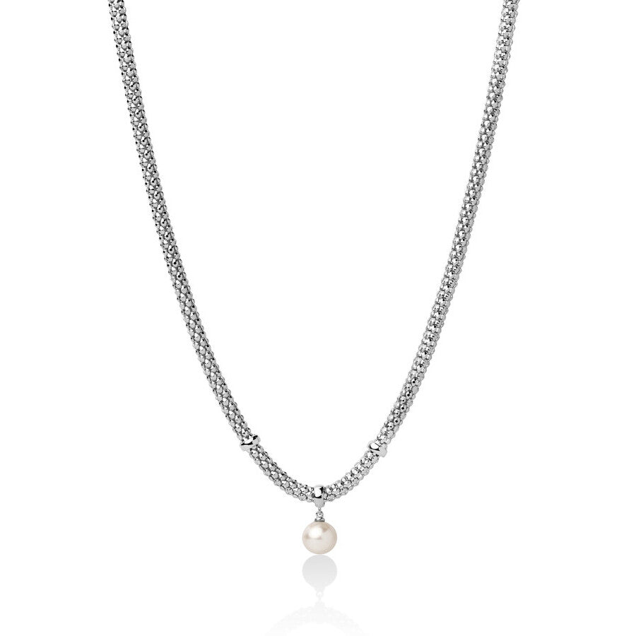 Collana Miluna in Argento con Perla pendente