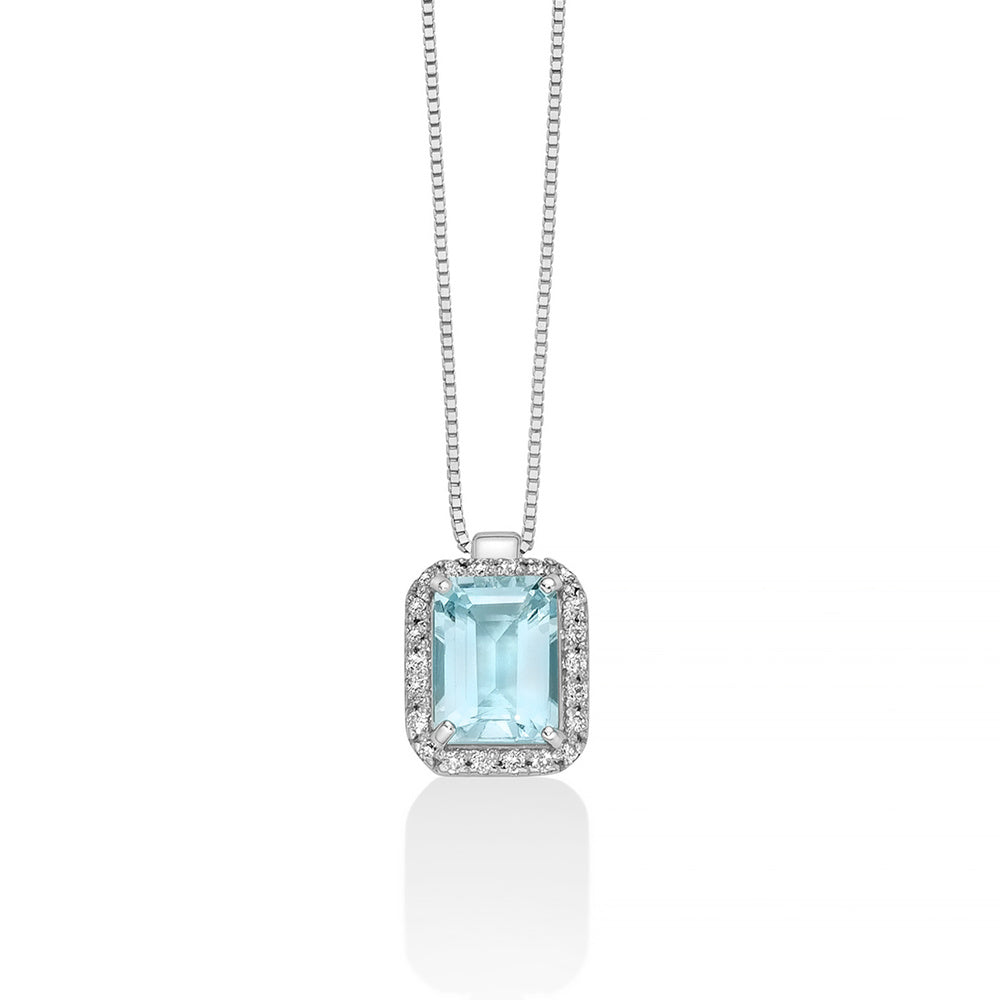 Collana MILUNA Acquamarina e Brillanti