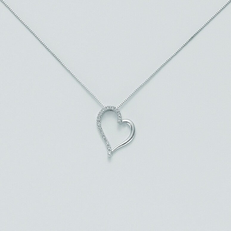 Collana MILUNA con ciondolo cuore in oro e brillanti