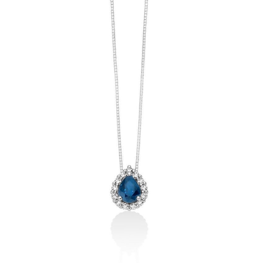 Collana Miluna Oro Zaffiro e Diamanti