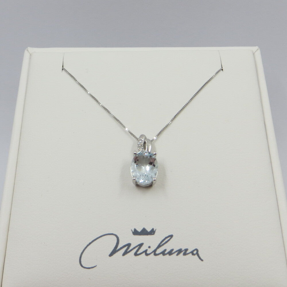 Collana MILUNA Acquamarina e Brillanti