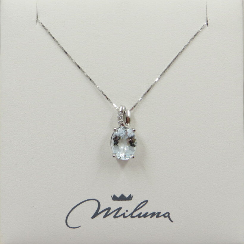 Collana MILUNA Acquamarina e Brillanti