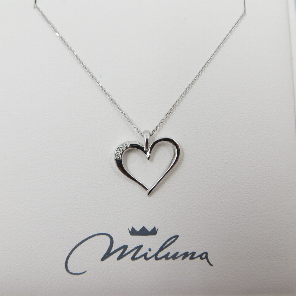 Collana MILUNA con pendente Cuore Oro bianco e brillanti