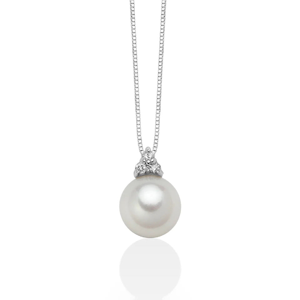 Collana MILUNA Oro con Perla e Brillanti