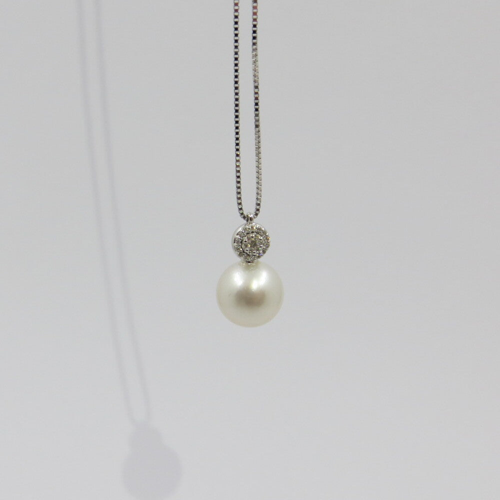 Collana NIMEI in Oro bianco con Perla australiana e Diamanti