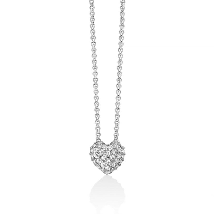 Collana MILUNA Pendente Cuore Argento e Topazi