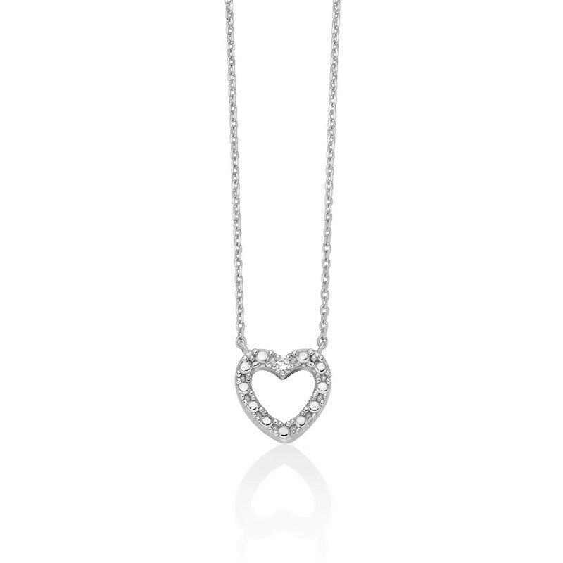 Collana Miluna Pendente Cuore Oro 9k e Diamante