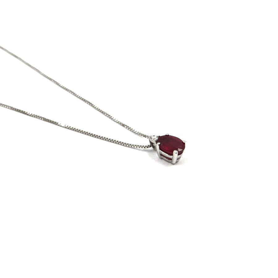 Collana MILUNA Oro, Diamante e Rubino