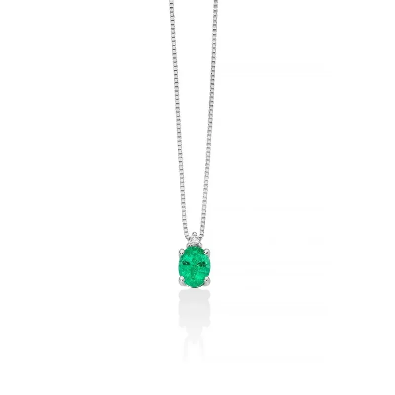 Collana MILUNA Oro, Diamante e Smeraldo