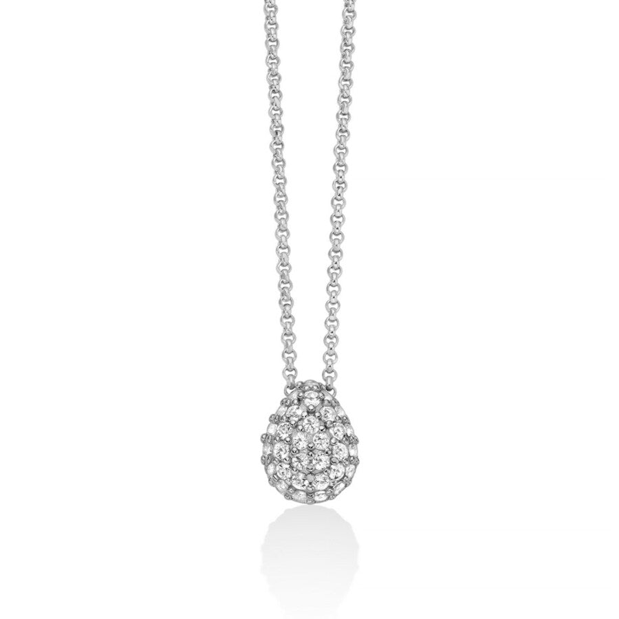 Collana Miluna Pendente a Goccia in Argento e Topazi