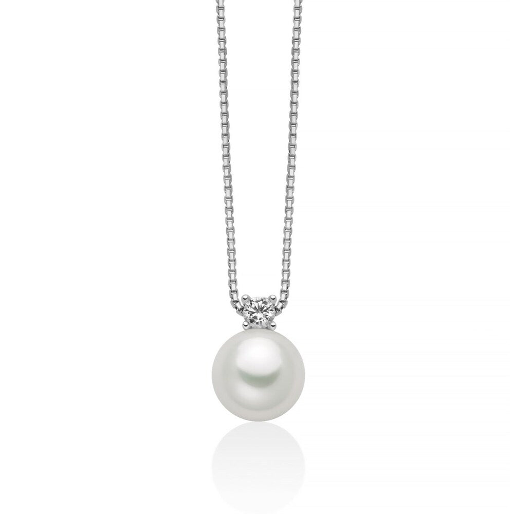 Collana Miluna Eva in Argento con Perla Oriente e Topazio