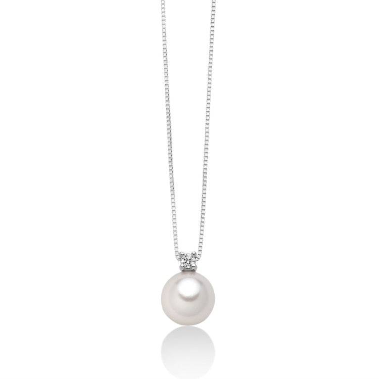 Collana Miluna Perle Akoya e Diamante