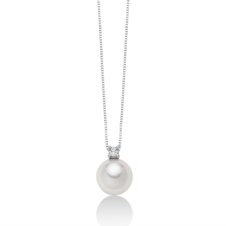 Collana Miluna Perle Akoya e Diamante