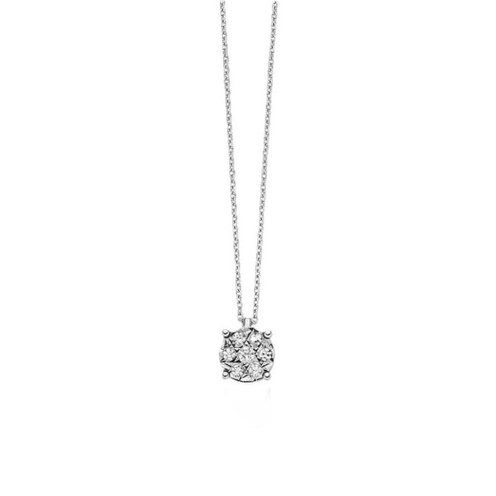 Collana Miluna Punto Luce Oro bianco e DIamanti