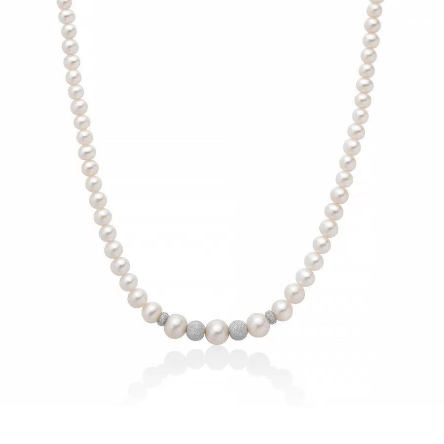 Collana Miluna Perle e Oro Bianco
