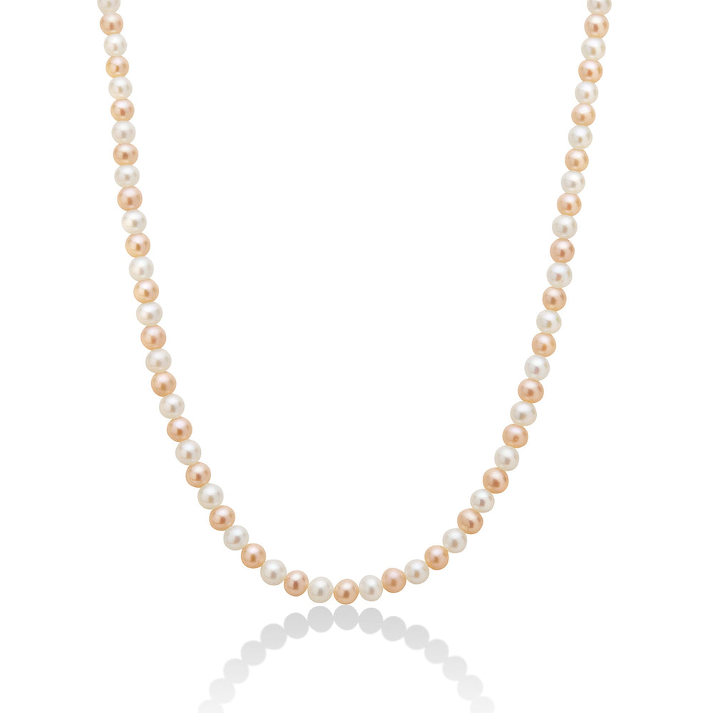 Collana MILUNA Perle Multicolor Bianco e Pesca