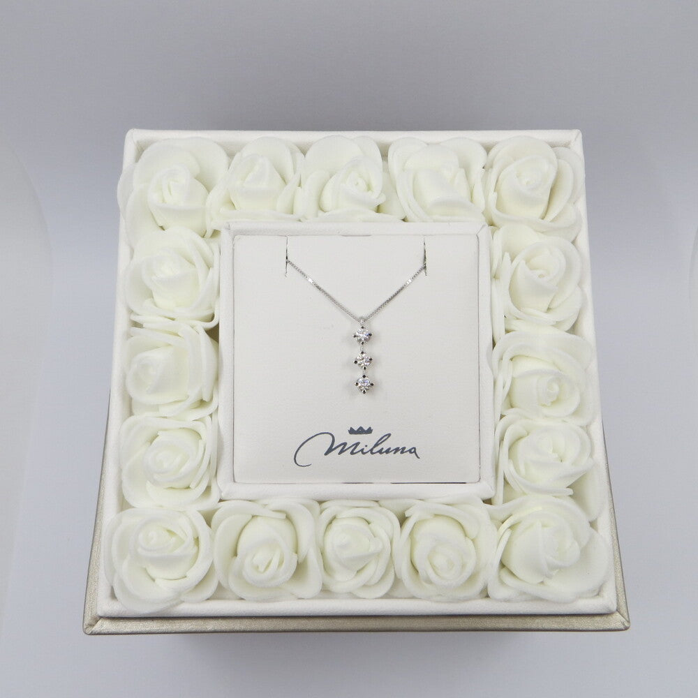 Collana MILUNA Trilogy Oro bianco e Brillanti