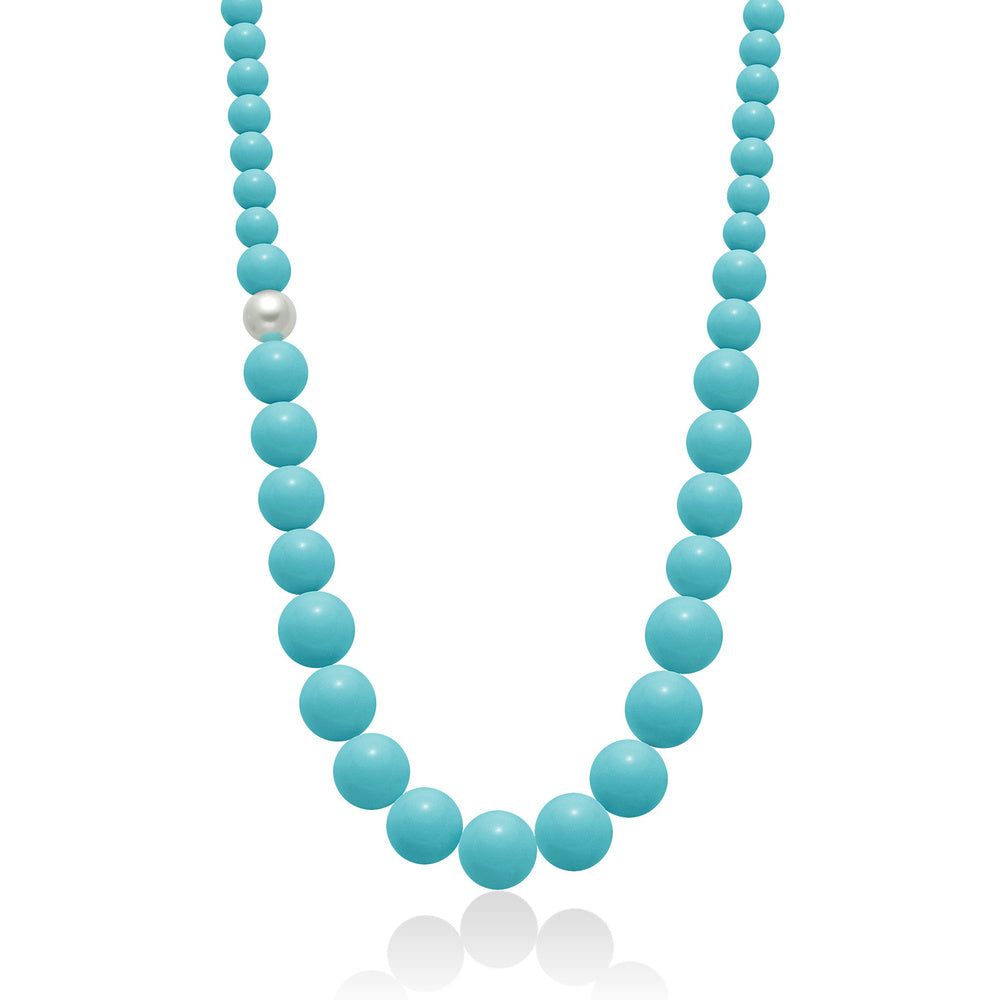 Collana MILUNA Terra e Mare Perla e Turchese
