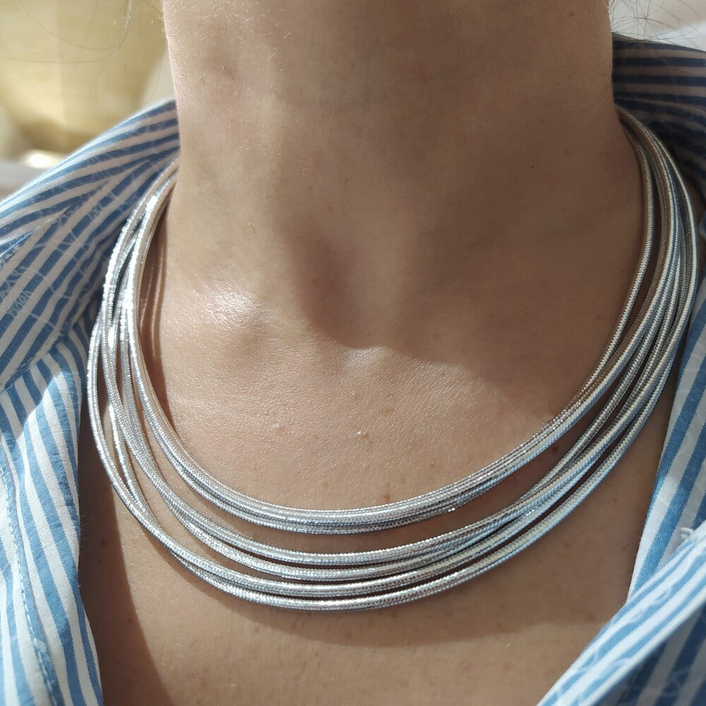 Collana multifilo SOVRANI Bronce in Lurex
