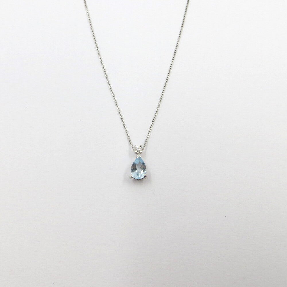 Collana con pendente a goccia DAVITE&DELUCCHI Oro, Acquamarina e Diamante