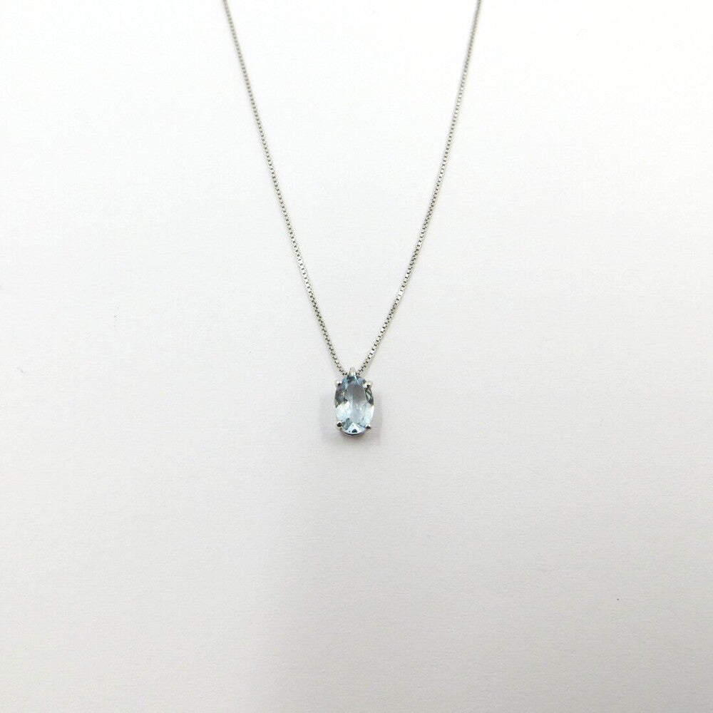 Collana con pendente DAVITE&DELUCCHI Oro e Acquamarina ovale