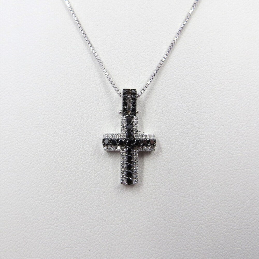 Collana con pendente Croce DAVITE&DELUCCHI Oro e Diamanti bianchi e neri