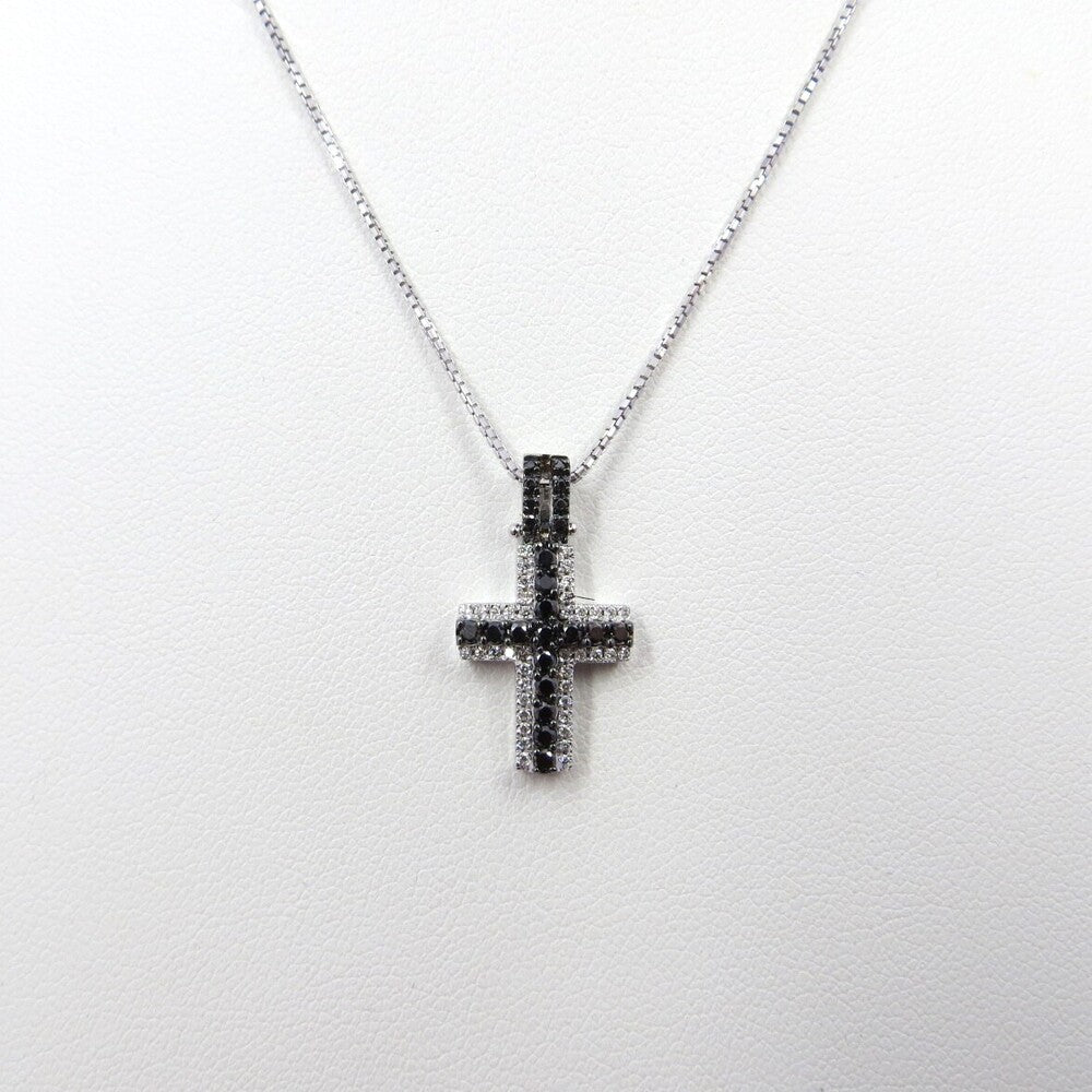 Collana con pendente Croce DAVITE&DELUCCHI Oro e Diamanti bianchi e neri