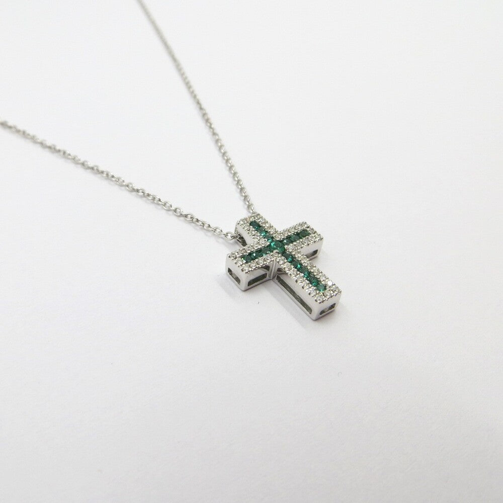 Collana con Pendente Croce DAVITE&amp;DELUCCHI Oro Diamanti e Smeraldi