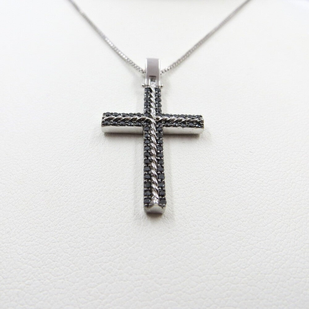 Collana con pendente Croce DAVITE&DELUCCHI Oro e Diamanti neri