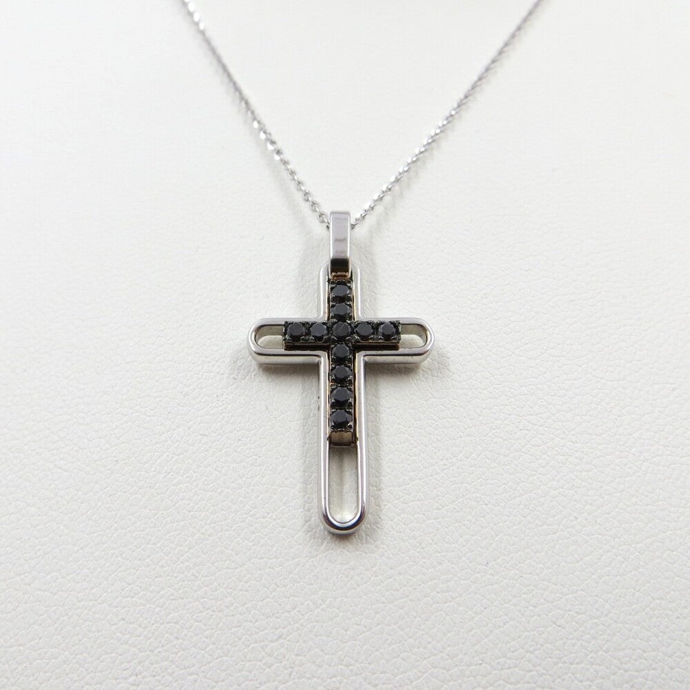 Collana con pendente Croce ZANCAN Oro e Diamanti neri