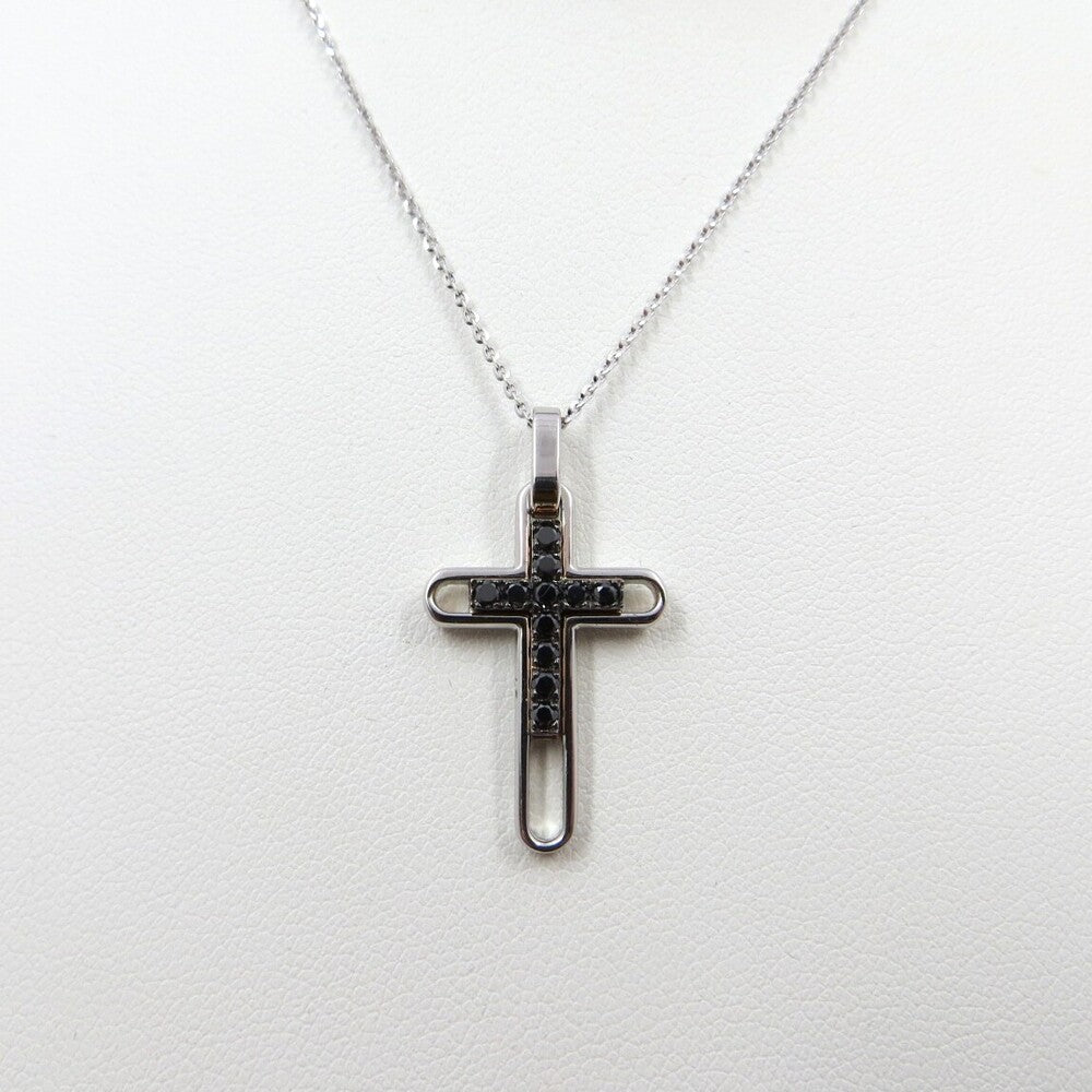 Collana con pendente Croce ZANCAN Oro e Diamanti neri